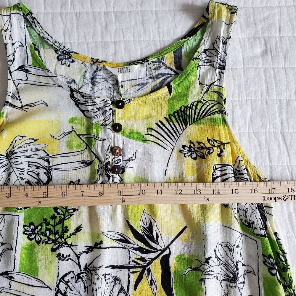 KAKTUS Dress Size M Summer Floral Tropical print. - Picture 6 of 14